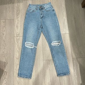 High Waisted Blue Mom Jeans